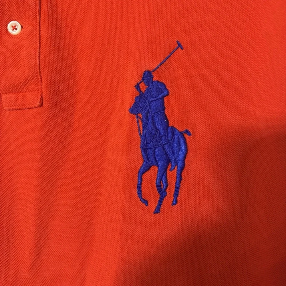Polo‎ Ralph Lauren Shirt Mens XL Red Big Pony Custom Fit #3 Short Sleeve Golf